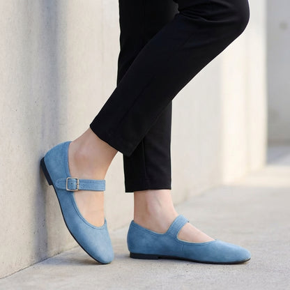 Women's Classic Mary Jane Flats – Adjustable Strap Everyday Comfort Shoes
