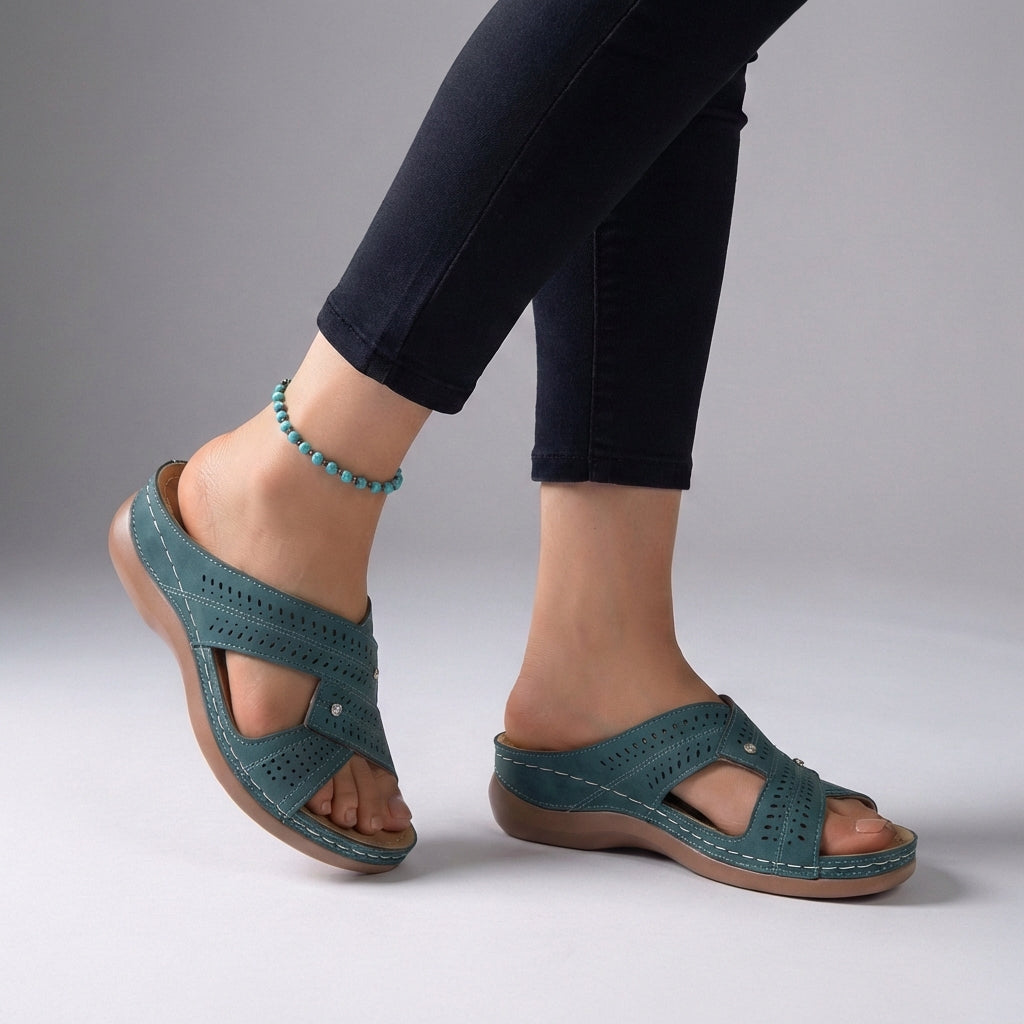 Orthopedic Wedge Sandals for Women – Breathable Comfort & Support