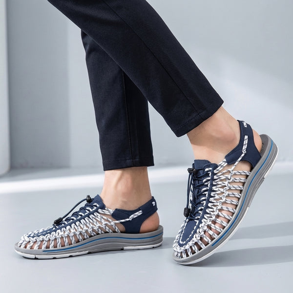 Orthopedic Bungee-Lace Sport Sandals for Men – Supportive Comfort & Secure Fit