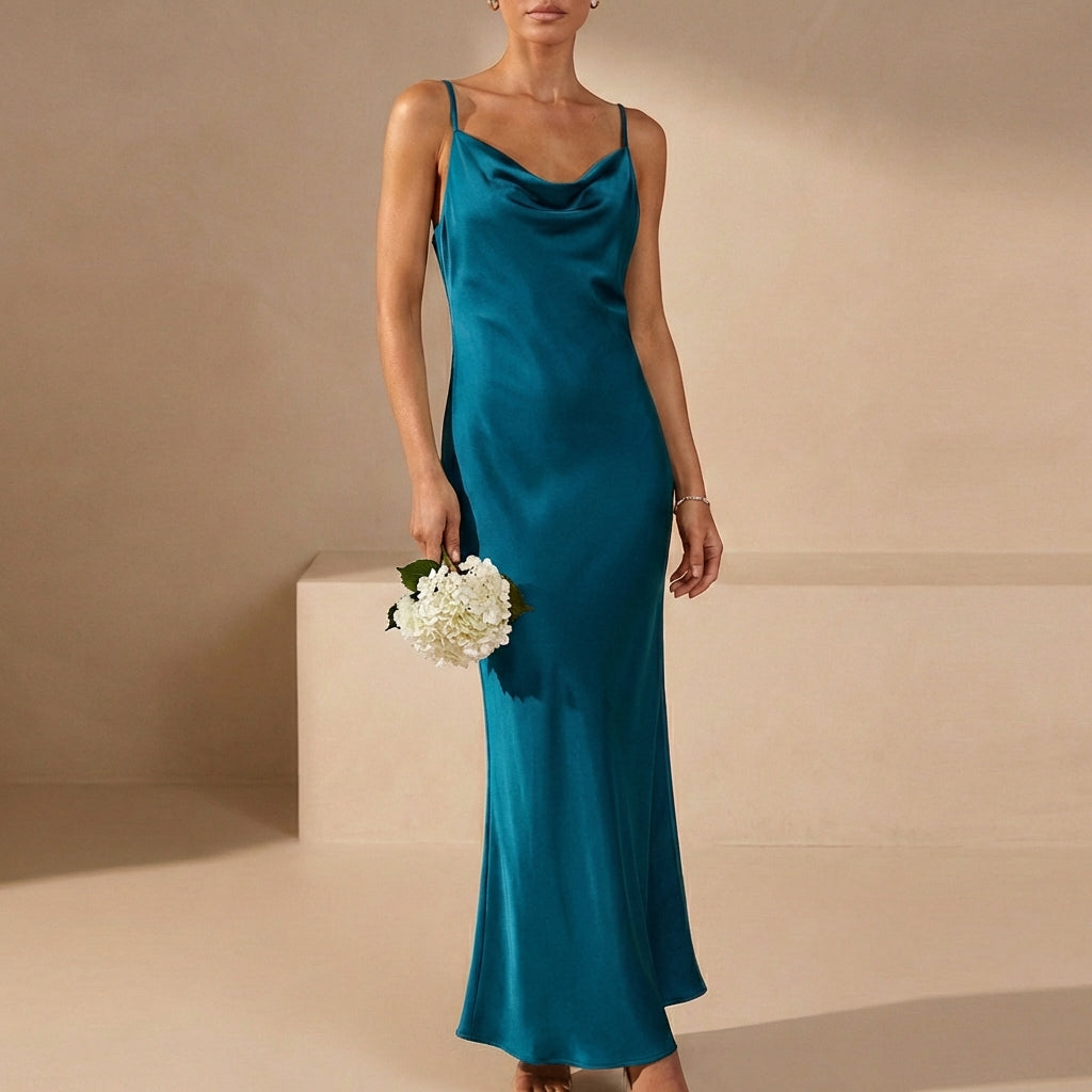 Cowl Neck Maxi Dress for Women – Elegant & Flattering