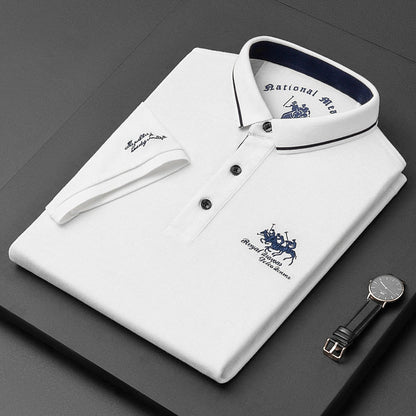 Men's polo – Regular fit – Soft knit – Short sleeves – Elegant embroidery