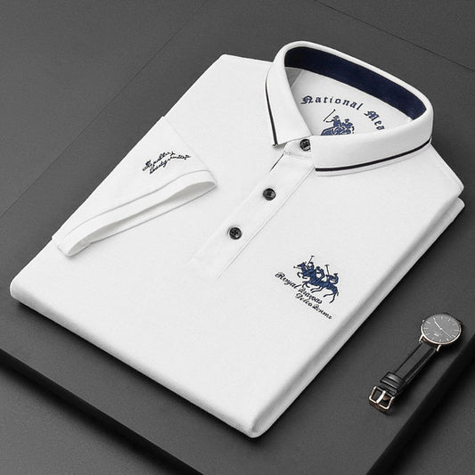 Men's polo – Regular fit – Soft knit – Short sleeves – Elegant embroidery