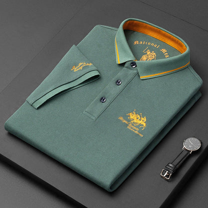 Men's polo – Regular fit – Soft knit – Short sleeves – Elegant embroidery