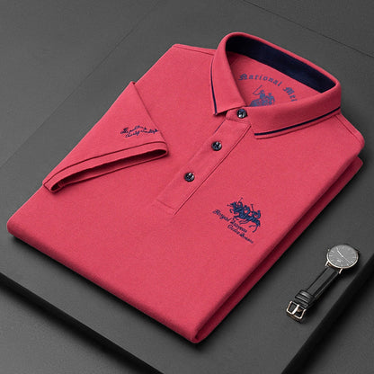 Men's polo – Regular fit – Soft knit – Short sleeves – Elegant embroidery