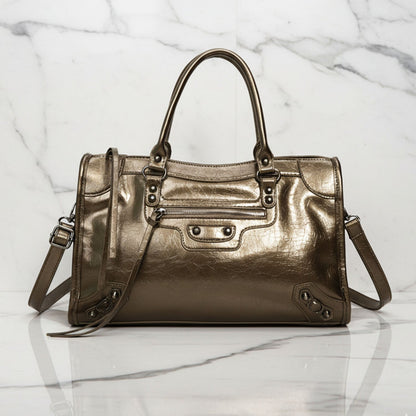 Aurora Leather Top Handle Satchel | Shoulder Strap Satchel