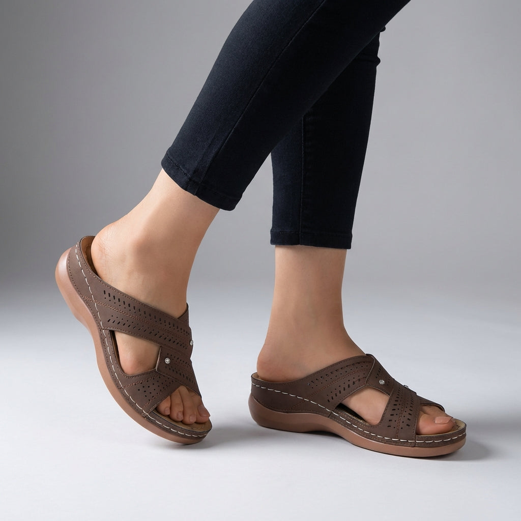 Orthopedic Wedge Sandals for Women – Breathable Comfort & Support