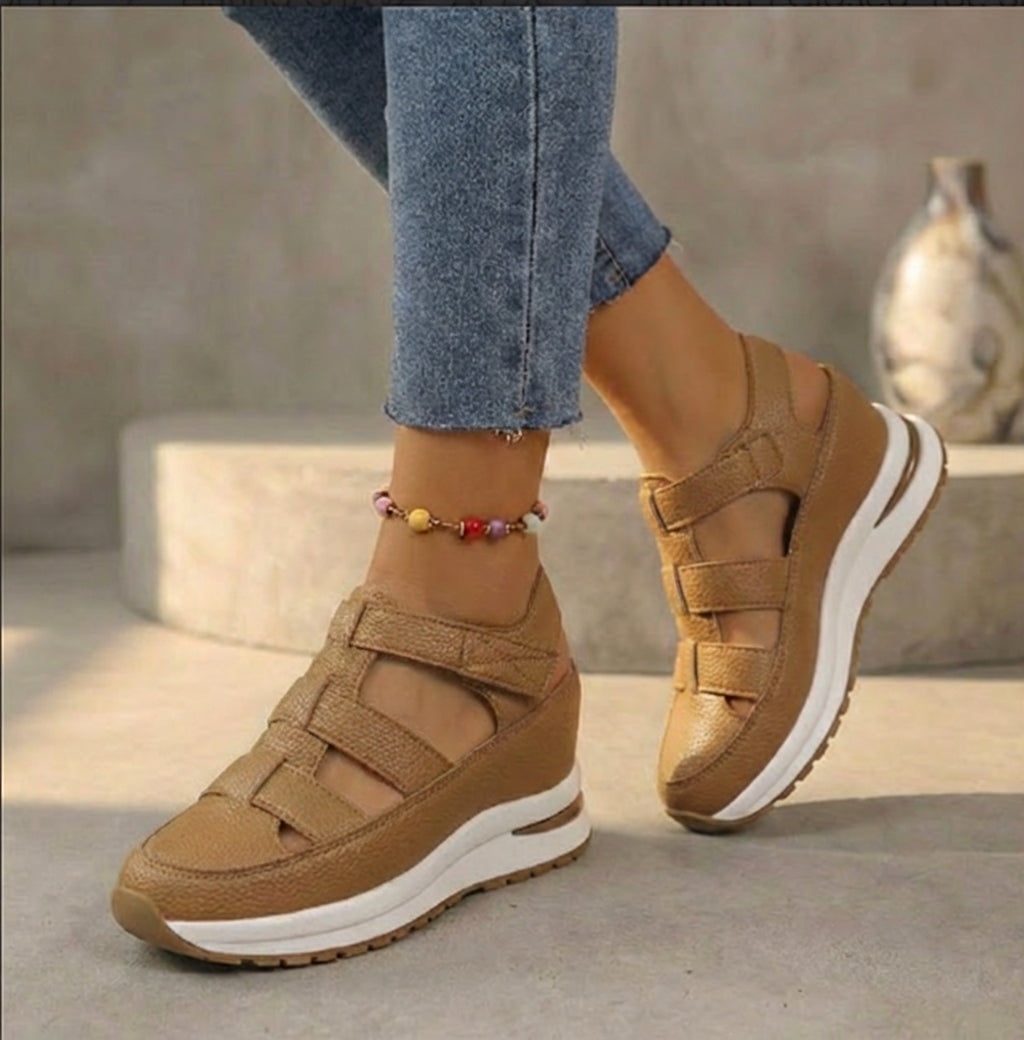 Closed-Toe Wedge Sneaker Sandals for Women – Orthopedic Comfort & Support