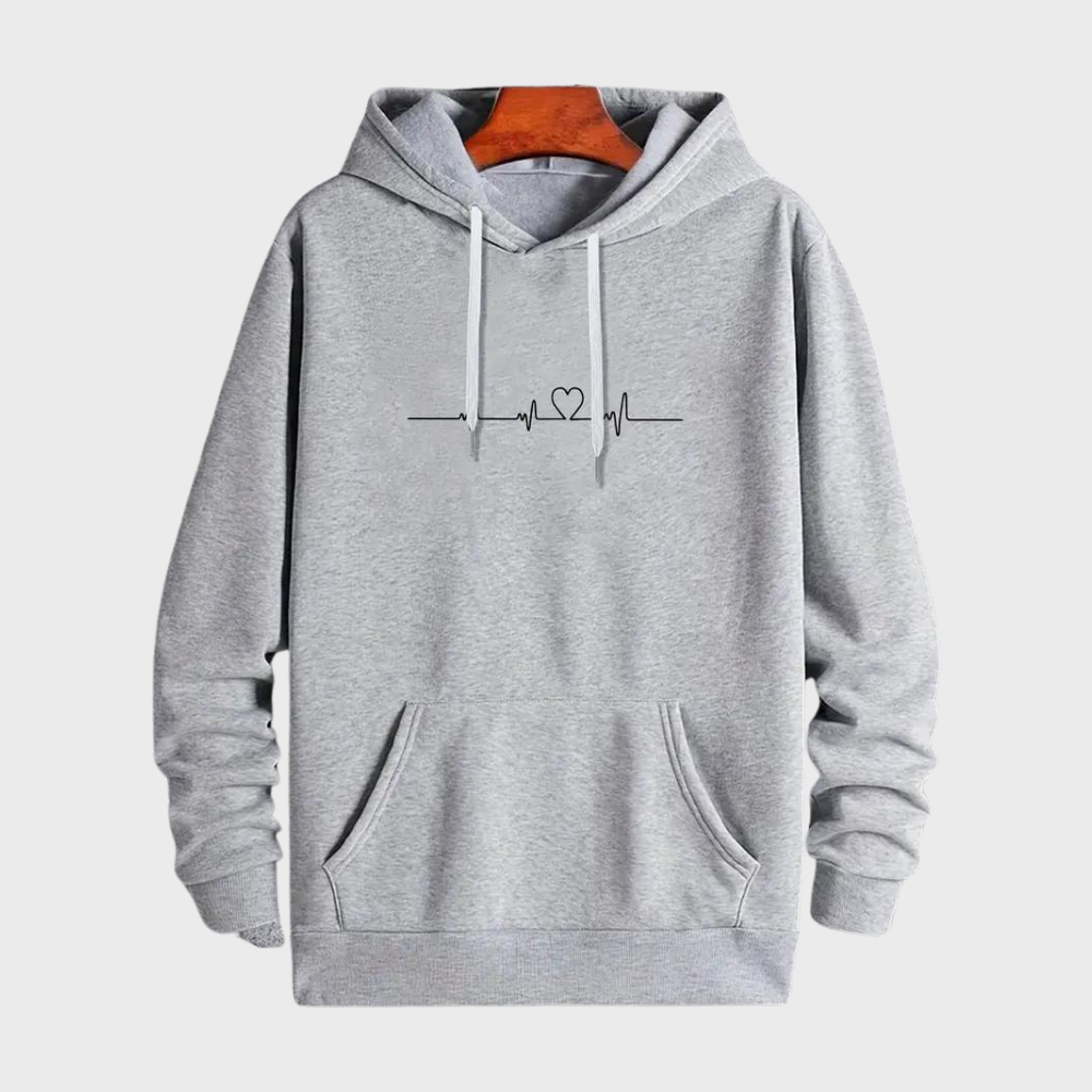 Matteo Relaxed Fit Hoodie | Graphic Print, Kangaroo Pocket Hoodie