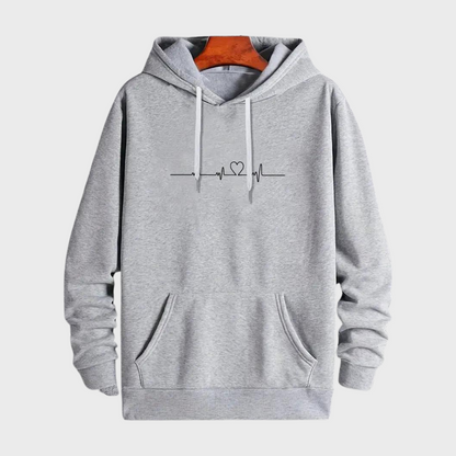 Matteo Relaxed Fit Hoodie | Graphic Print, Kangaroo Pocket Hoodie
