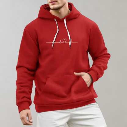 Matteo Relaxed Fit Hoodie | Graphic Print, Kangaroo Pocket Hoodie