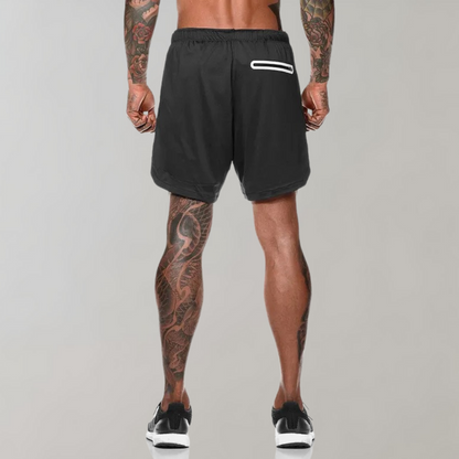 Hugo Athletic Double-Layer Fitness Shorts | Phone Pocket Shorts