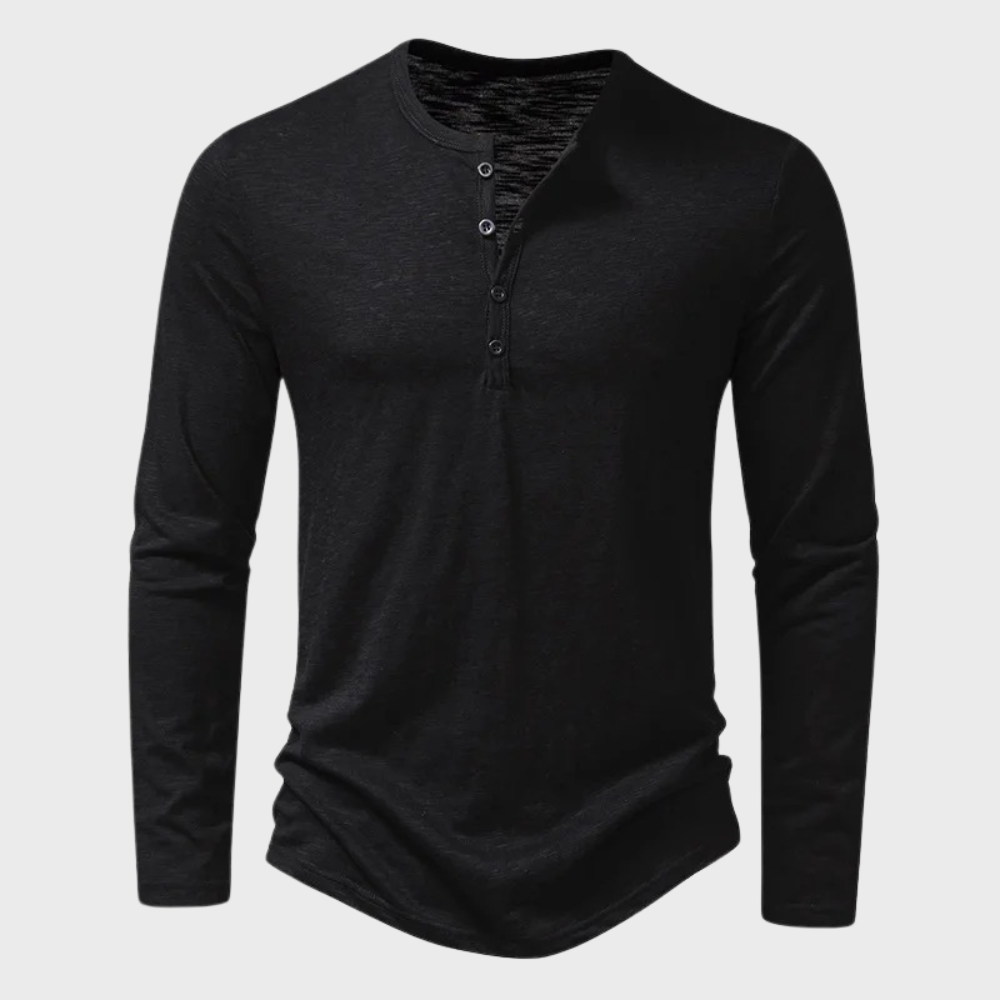 Albie Regular Fit Henley Shirt | Long Sleeve Henley Shirt