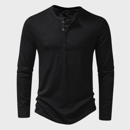 Albie Regular Fit Henley Shirt | Long Sleeve Henley Shirt