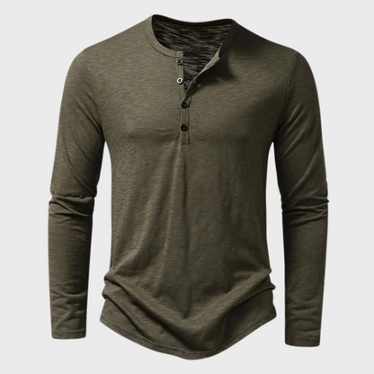 Albie Regular Fit Henley Shirt | Long Sleeve Henley Shirt