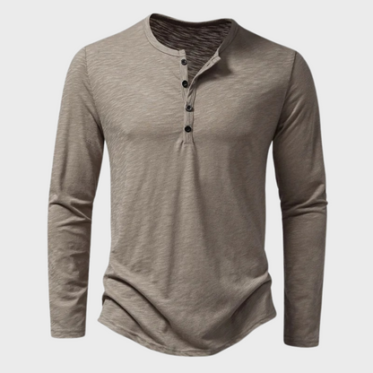 Albie Regular Fit Henley Shirt | Long Sleeve Henley Shirt