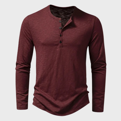 Albie Regular Fit Henley Shirt | Long Sleeve Henley Shirt