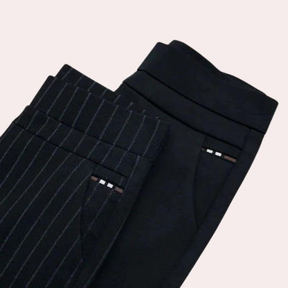 Vittoria Slim Fit Pants | High-Waist, Studded Accents Pants