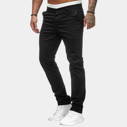 Edoardo Slim Fit Chino Trousers | Ankle-Length Chino Trousers