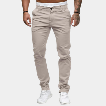 Edoardo Slim Fit Chino Trousers | Ankle-Length Chino Trousers