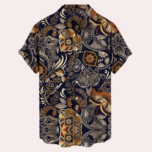 Chemise homme à manches courtes – Coupe ample – Tissu respirant