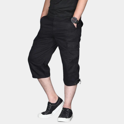 Men's cargo pants – Relaxed fit – 3/4 length – Breathable fabric – Multiple pockets