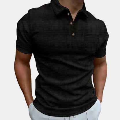 Men's polo – Slim fit – Breathable fabric – Polo collar – Chest pocket