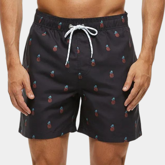 Men's shorts – Relaxed fit – Breathable fabric – Drawstring waist – Stylish print