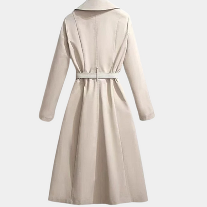 Esme A-Line Trench Coat | Double-Breasted Belted Trench Coat