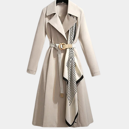 Esme A-Line Trench Coat | Double-Breasted Belted Trench Coat