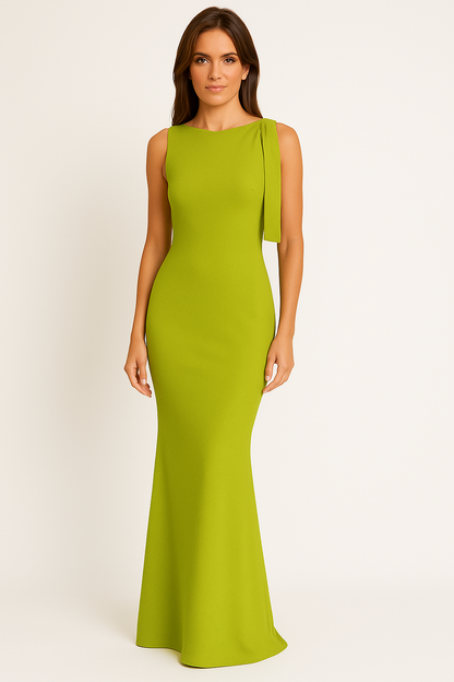 Women's Dress – One-Shoulder – Fitted Cut – Maxi Length – Luxurious Elegant Fabric