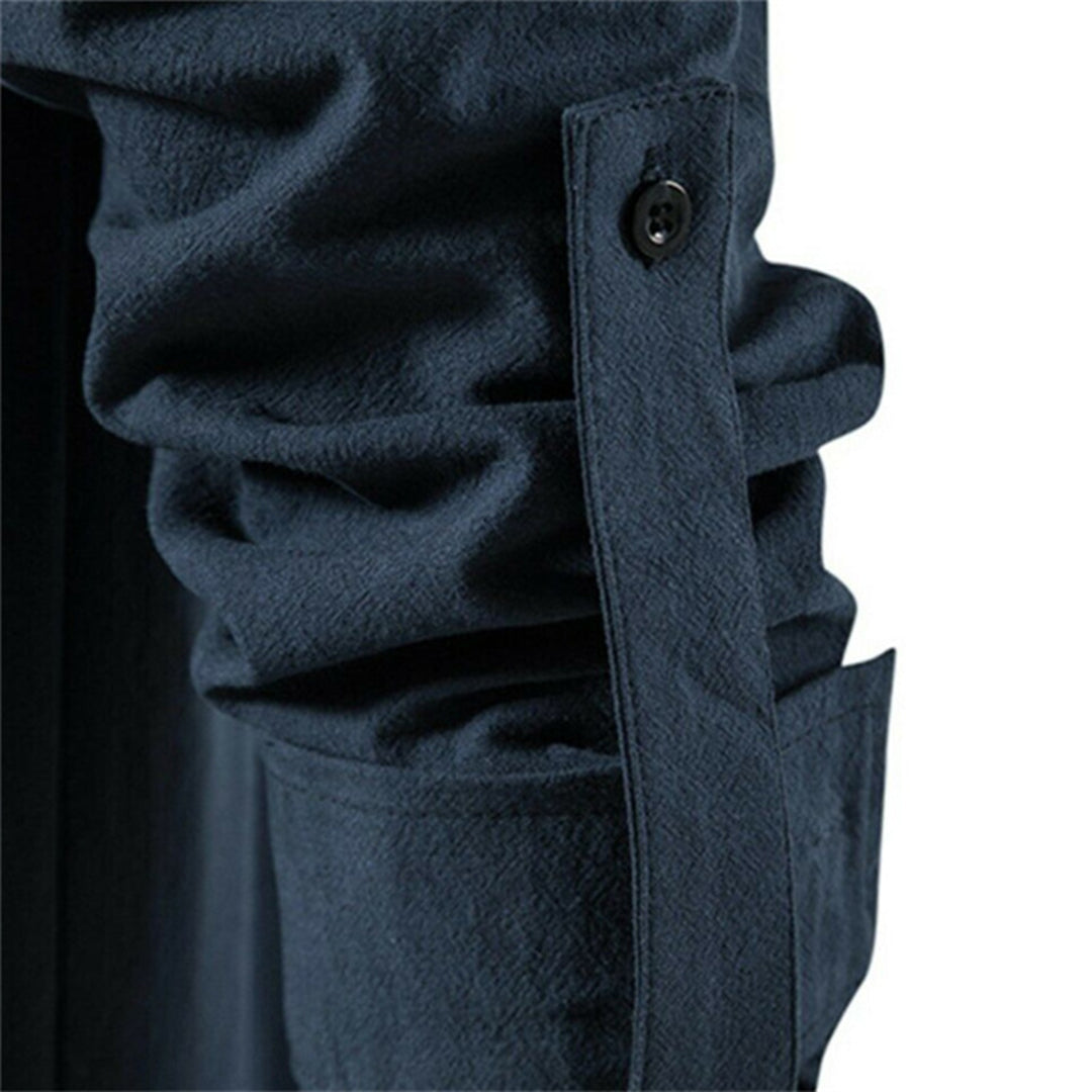 Louie Linen Relaxed Fit Lace-Up Shirt | Band Collar Lace-Up Shirt