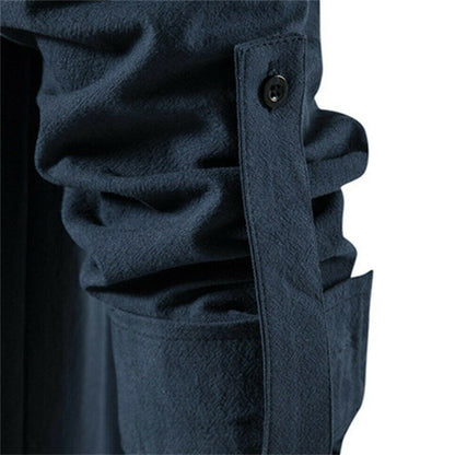 Louie Linen Relaxed Fit Lace-Up Shirt | Band Collar Lace-Up Shirt