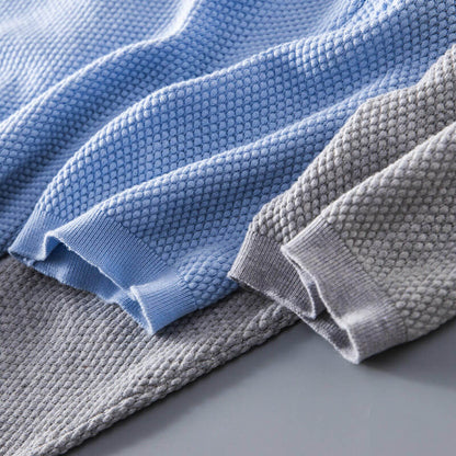 Textured Knit Open Placket Polo Shirt for Men – Smart-Casual Style & Comfort