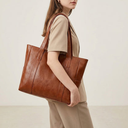 Vintage Large Capacity Vegan Tote Bag For Daily Use