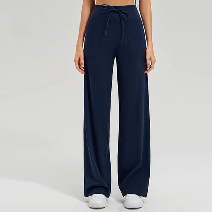 Giulia Wide Leg Active Pants | Drawstring Waist Active Pants