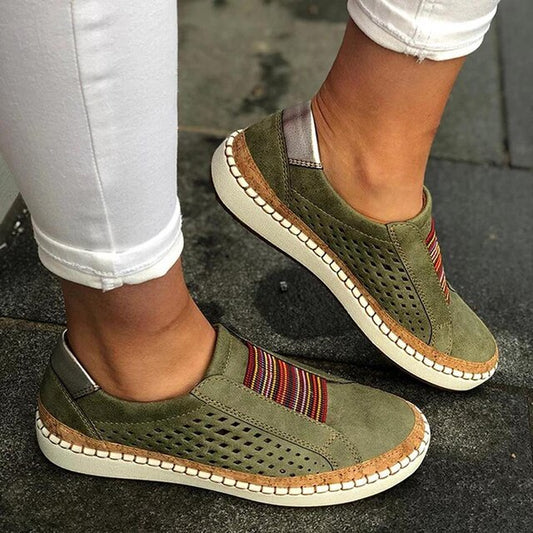 Chaussures femme – Coupe confort respirante – Enfilage facile – Style décontracté sport