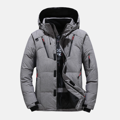 Vincenzo Relaxed Fit Down Jacket | Hooded, Quilted Down Jacket