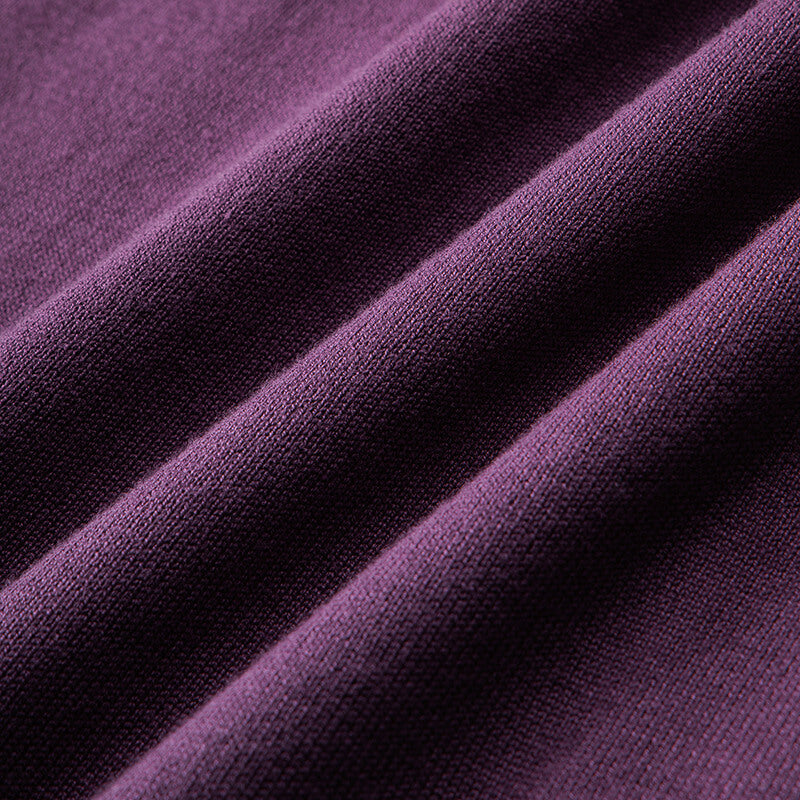 Perforated Ribbed Knit Polo Shirt for Men – Breathable & Comfortable