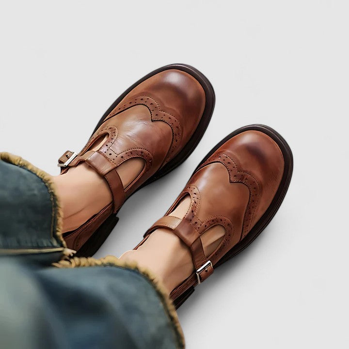 Gabriella Leather T-Strap Shoes | T-Strap Shoes