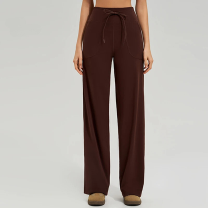 Giulia Wide Leg Active Pants | Drawstring Waist Active Pants