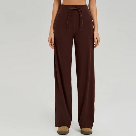 Giulia Wide Leg Active Pants | Drawstring Waist Active Pants