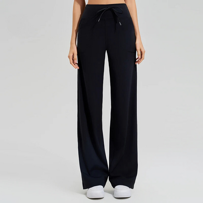 Giulia Wide Leg Active Pants | Drawstring Waist Active Pants