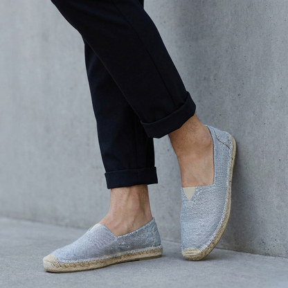 Orthopedic Jute-Sole Slip-On Espadrilles for Men – Ergonomic Comfort & Support