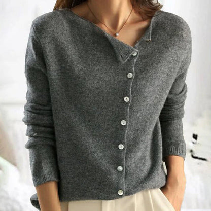 Ruby Relaxed Fit Cardigan | Button Front Long Sleeve Cardigan