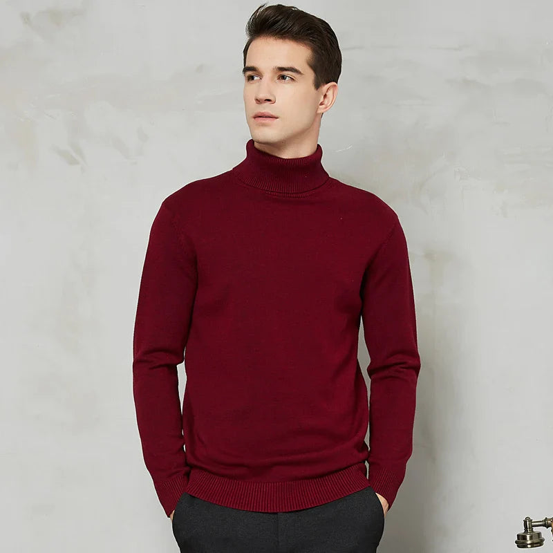 William Ribbed Turtleneck Sweater | Solid Turtleneck Sweater