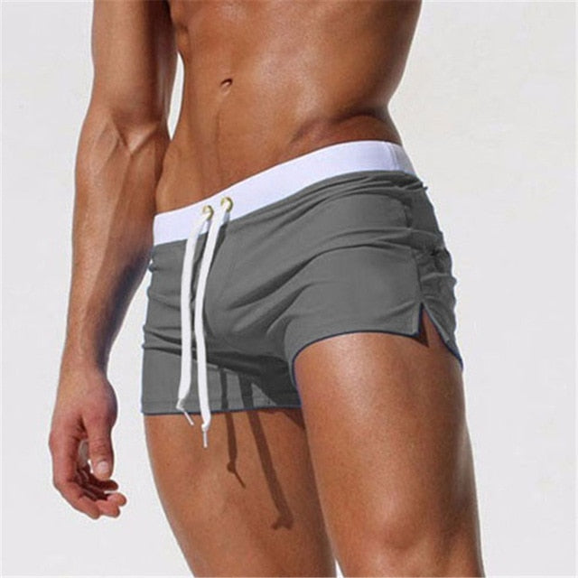 Men's Swimwear – Slim Fit – Quick-Drying Fabric – Adjustable Waist