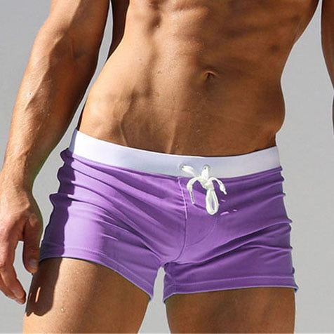 Men's Swimwear – Slim Fit – Quick-Drying Fabric – Adjustable Waist
