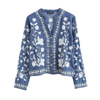 Francesca Relaxed Fit Cardigan | Embroidered Floral Cardigan
