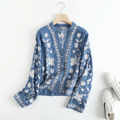 Francesca Relaxed Fit Cardigan | Embroidered Floral Cardigan