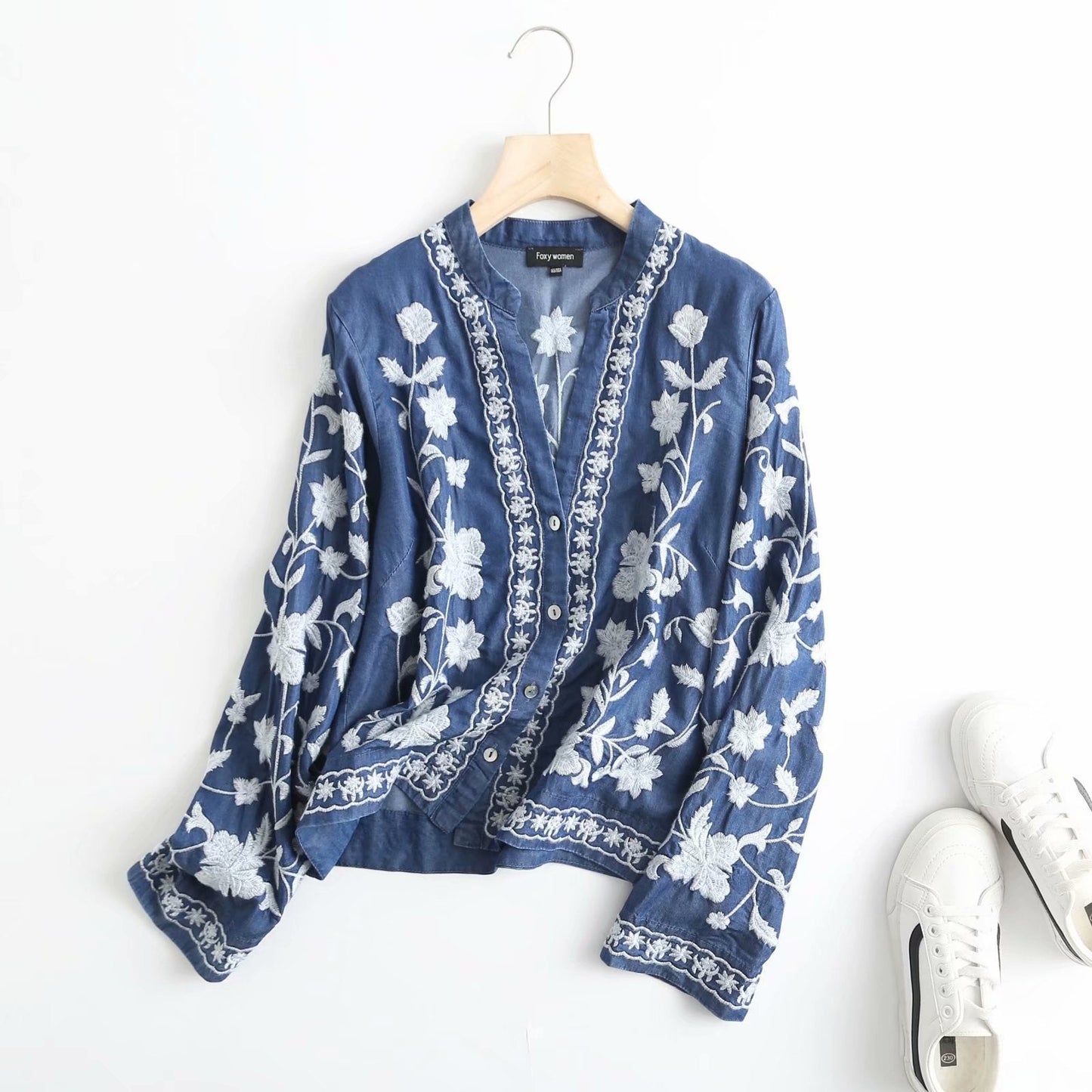 Francesca Relaxed Fit Cardigan | Embroidered Floral Cardigan